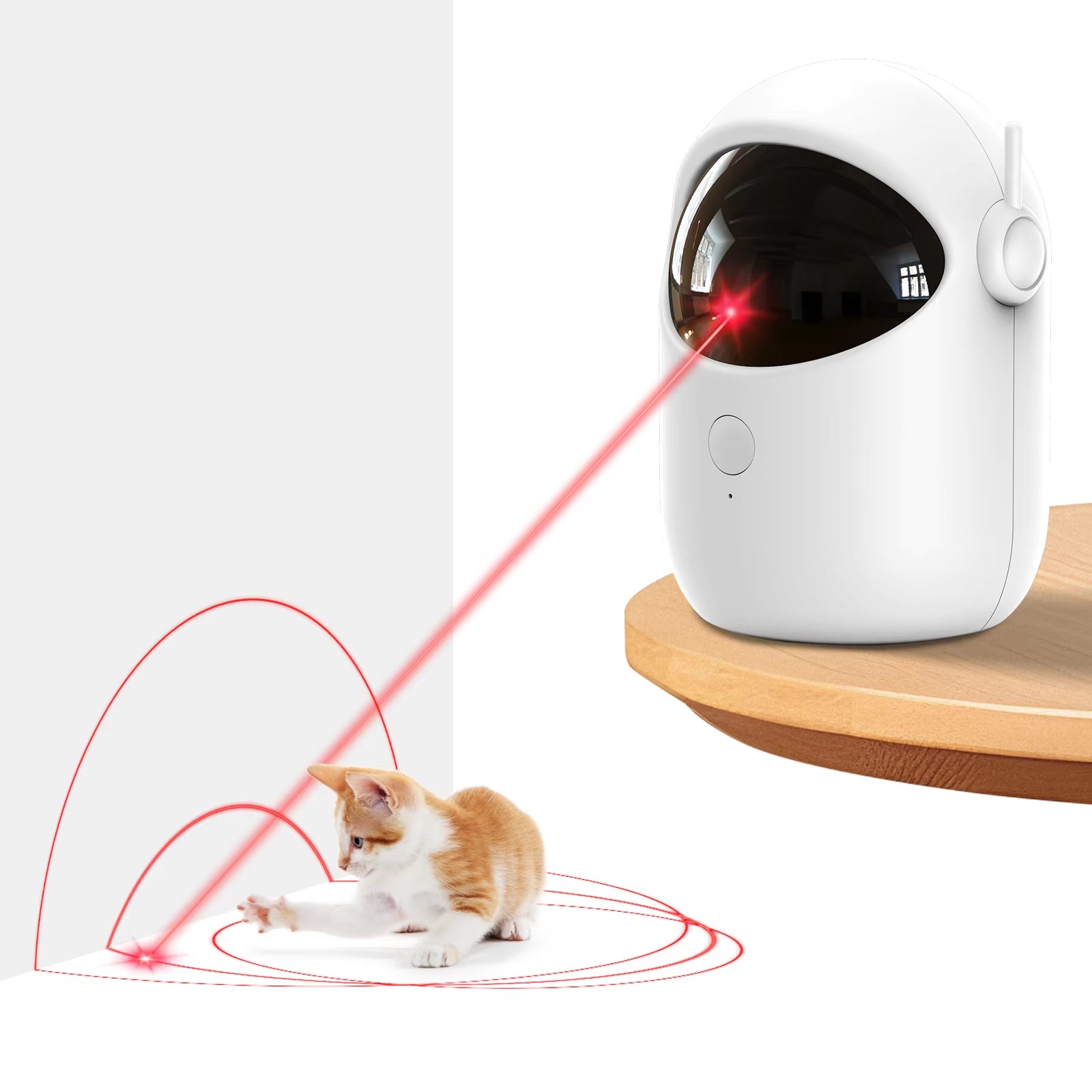 Interactive Cat Toy Laser Indoor Automatic Laser Light Cats Toys Rechargeable Infrared Pet Tease Device Dog Toy