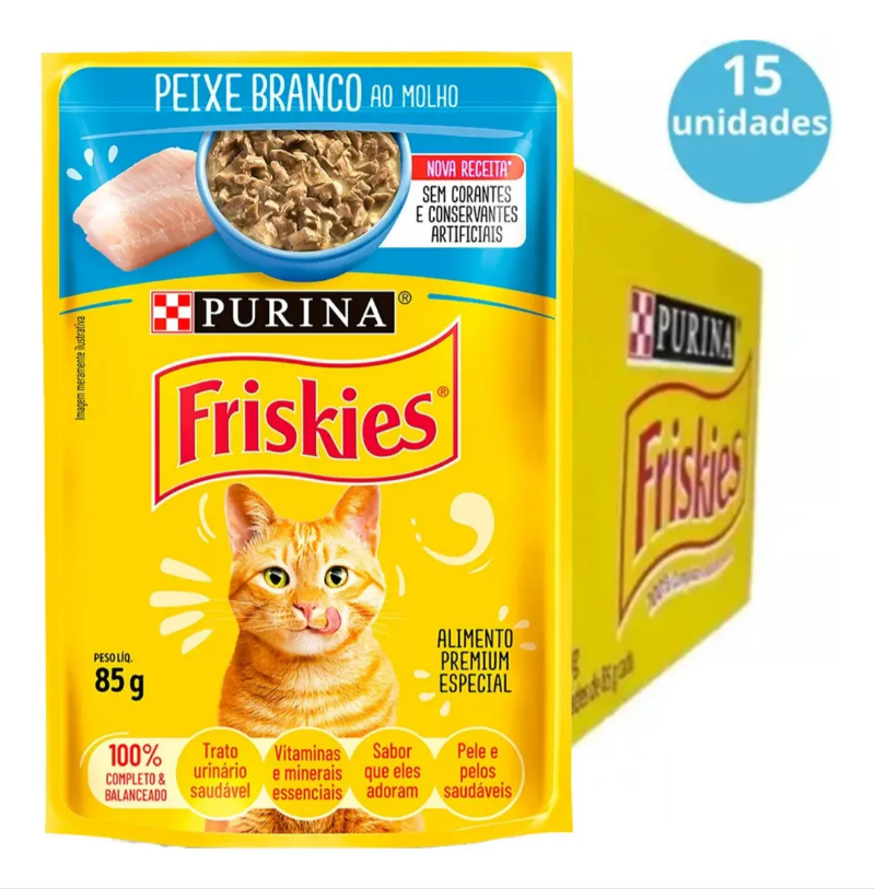 FRISKIES PEIXE BRANCO AO MOLHO 15un