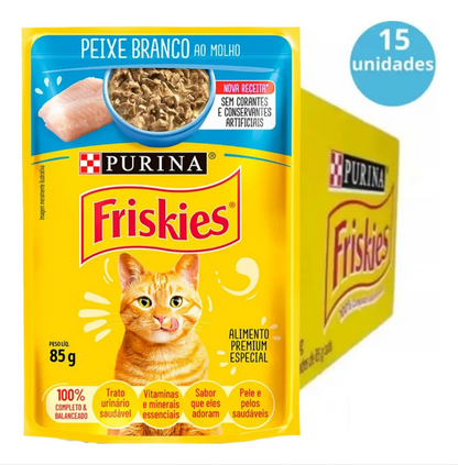 FRISKIES PEIXE BRANCO AO MOLHO 15un