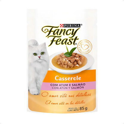 FANCY FEAST CASSEROLE ATUM SALMÃO 15un