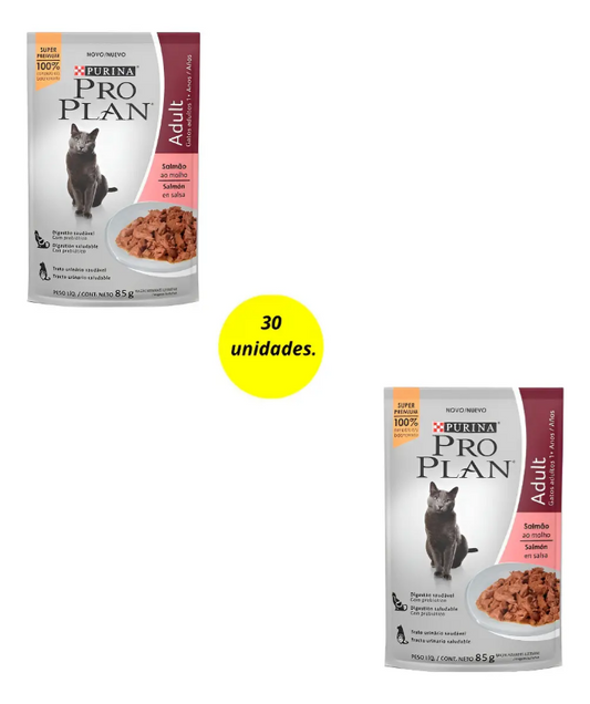 PRO PLAN GATOS ADULTO SALMAO 30un