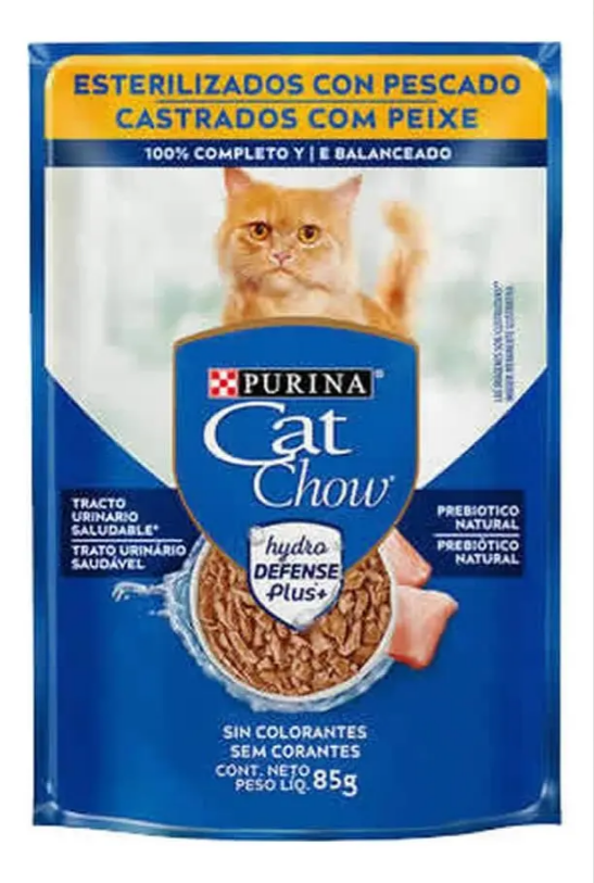 CAT CHOW CASTRADOS PEIXE BRANCO 15un