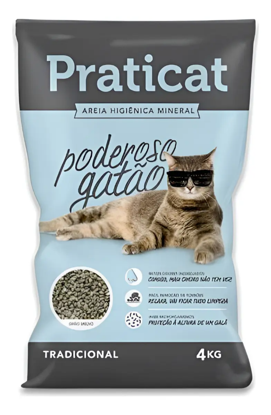AREIA HIGIÊGINCA PRATICAT PODEROSO GATAO 4KG