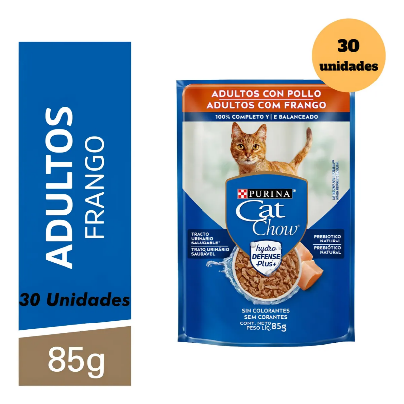CAT CHOW ADULTOS FRANGO AO MOLHO 30un