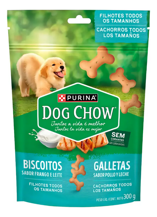 DOG CHOW BISCOITO FILH FRG/LEITE 300g