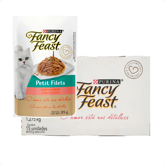 FANCY FEAST PETIT FILET SALMAO 15un