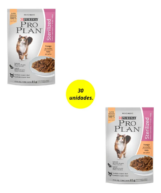 PRO PLAN GATOS ESTERILIZADO FRANGO 30un