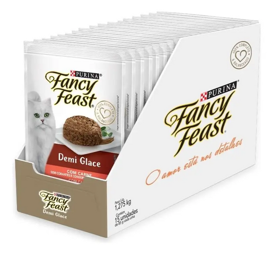 FANCY FEAST DEMI GLACE CARNE 15un