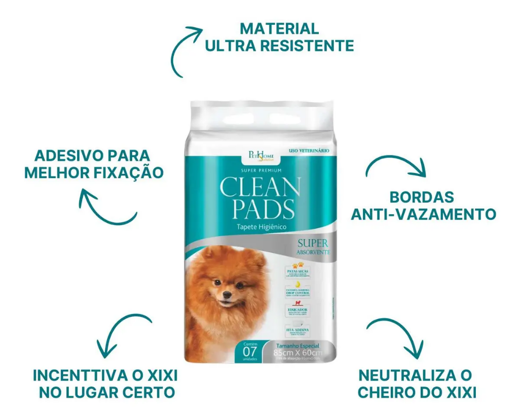TAPETE HIG. CAES CLEAN PADS 85X60 30UN