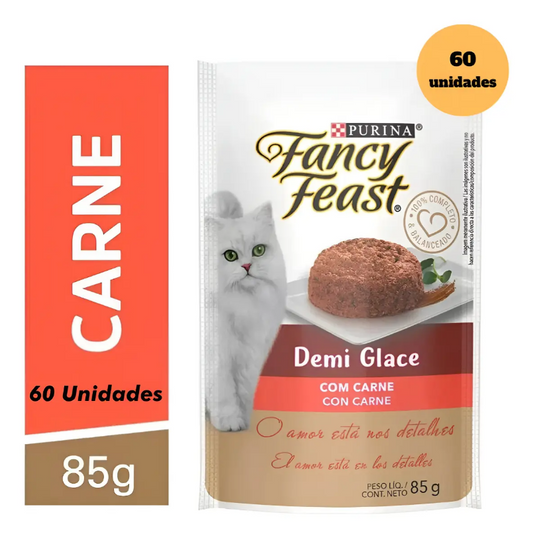 FANCY FEAST DEMI GLACE CARNE 60un