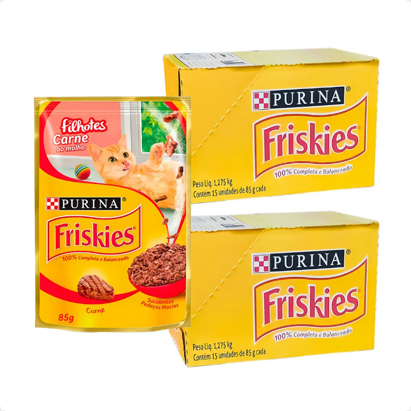 FRISKIES FILHOTES CARNE AO MOLHO 30un