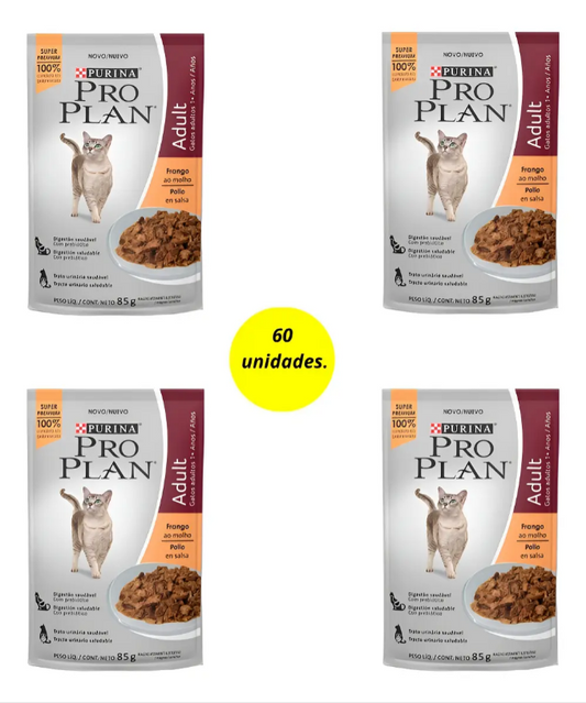 PRO PLAN GATOS ADLT POLLO/FRANGO 60un