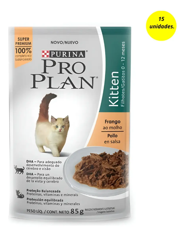 PRO PLAN KITTEN FRANGO 15un