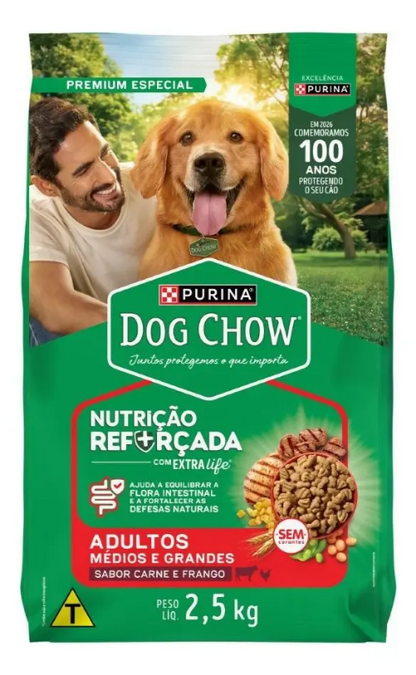 DOG CHOW ADULTO MED & GD CARNE 2,5kg