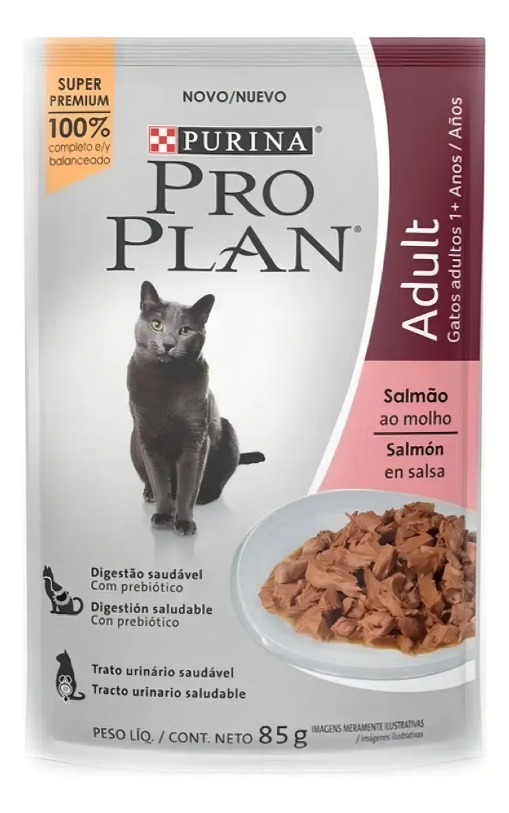 PRO PLAN GATOS ADULTO SALMAO 15un