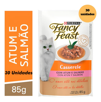 FANCY FEAST CASSEROLE ATUM SALMÃO 30un
