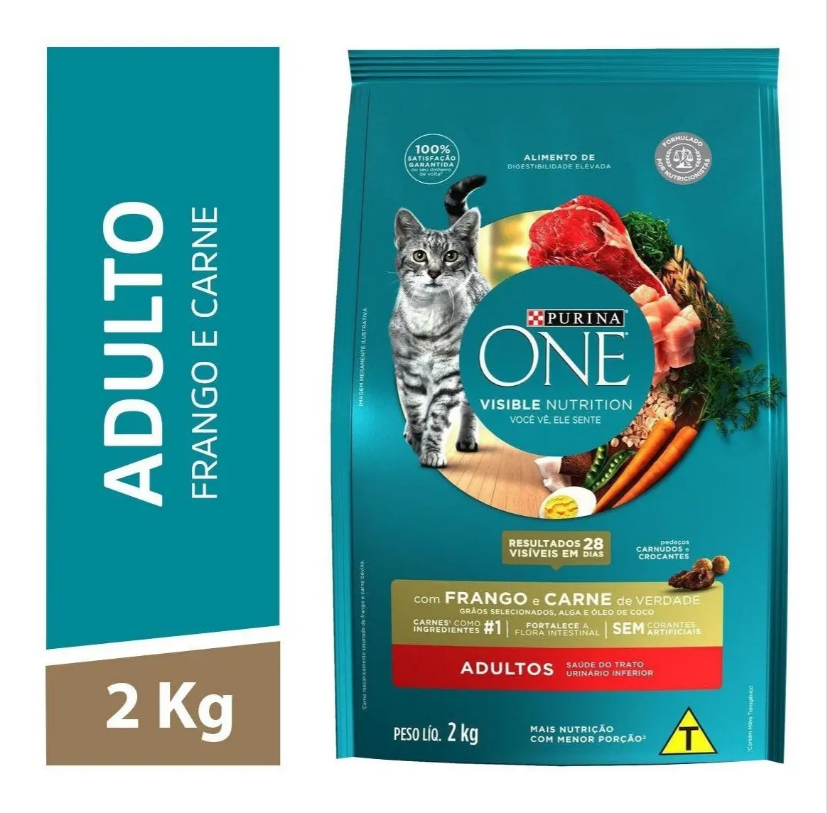 ONE GATO ADULTO FRANGO & CARNE 2KG