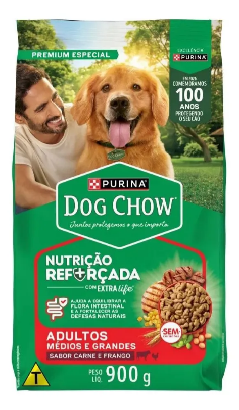 DOG CHOW Adulto Med & Gde Carne 900g