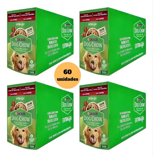 DOG CHOW ADLT TDTM CARNE 60un