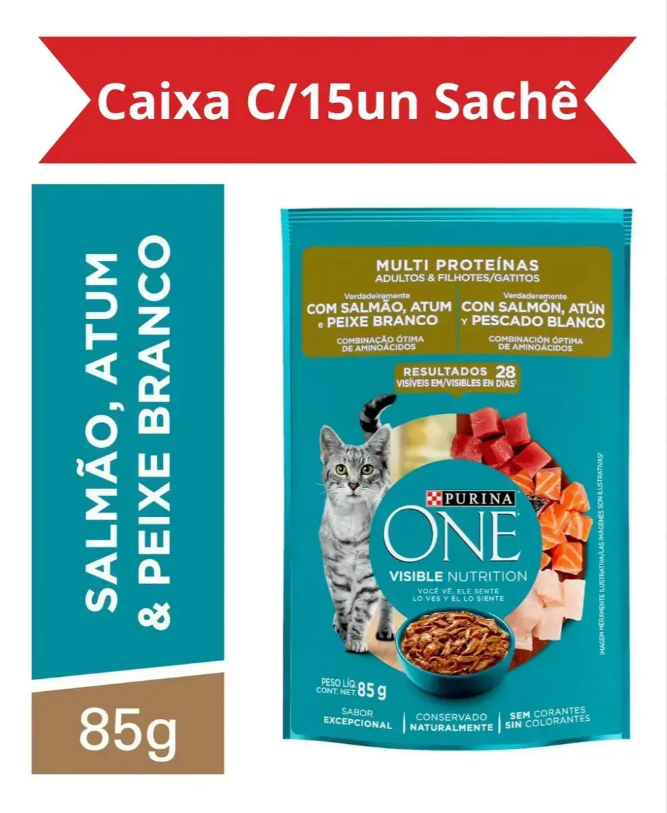ONE GATOS MULTI PROTEINA ADLT E FILH 15un