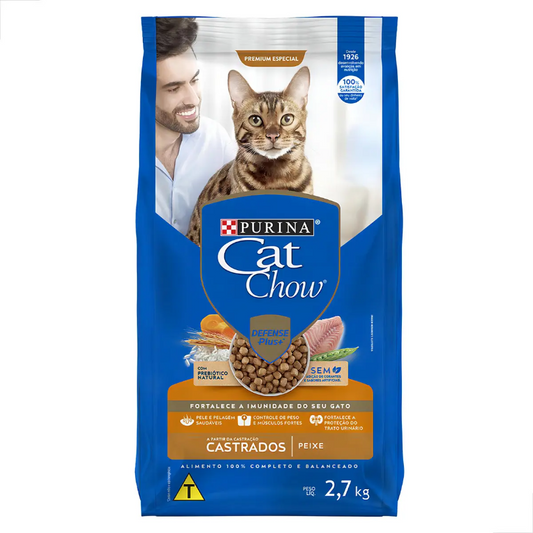 CAT CHOW CASTRADOS PEIXE 2,7KG