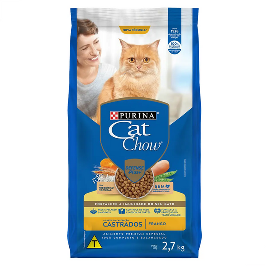 CAT CHOW CASTRADOS FRANGO 2,7KG
