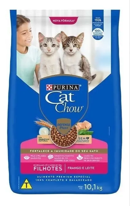 CAT CHOW FILHOTES FRANGO E LEITE 10,1KG
