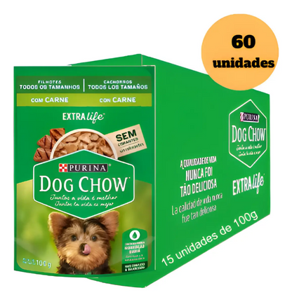 DOG CHOW FILH TDTM CARNE 60un