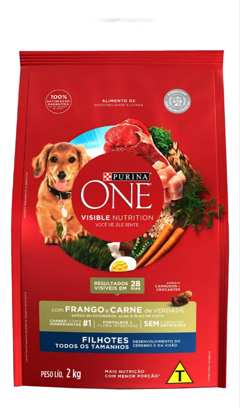 ONE CÃO FILHOTE FRANGO & CARNE 2KG