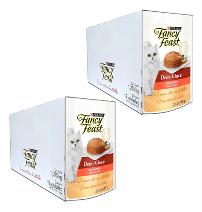 FANCY FEAST DEMI GLACE CARNE 30un