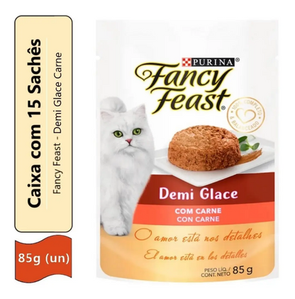 FANCY FEAST DEMI GLACE CARNE 15un