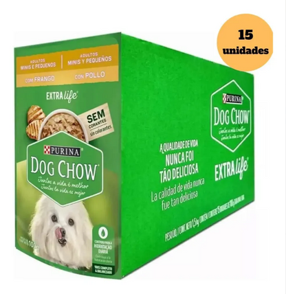 DOG CHOW ADLT MIN PEQ FRANGO 15un