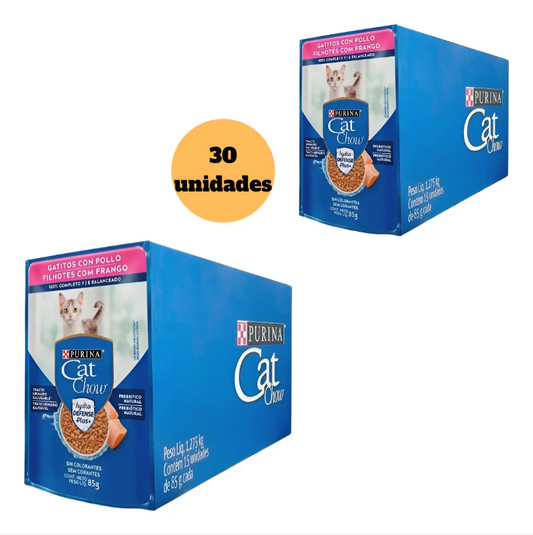 CAT CHOW FILHOTES FRANGO AO MOLHO 30un