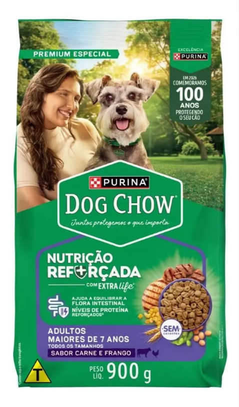 DOG CHOW Extralife 7+ Carne, Frango 900g