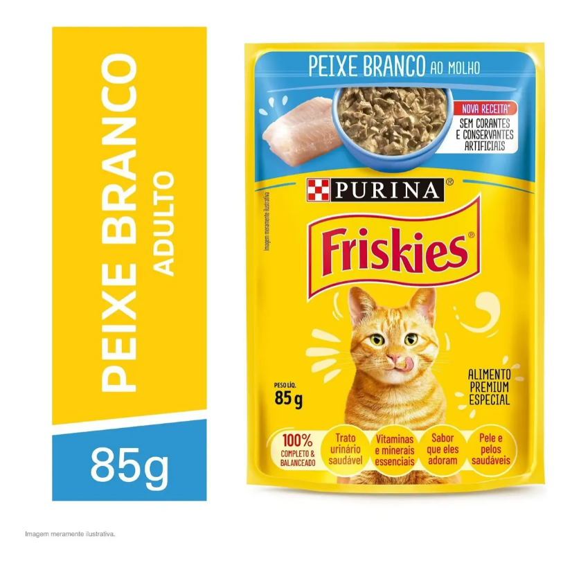 FRISKIES PEIXE BRANCO AO MOLHO 60un