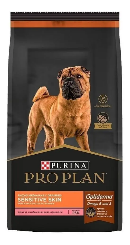 PRO PLAN SENSITIVE SKIN RAÇAS MED GDE 15KG
