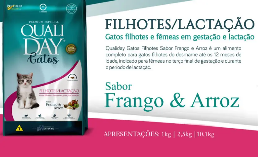 QUALIDAY GATO FILHOTE LACTAÇÃO 2,5KG