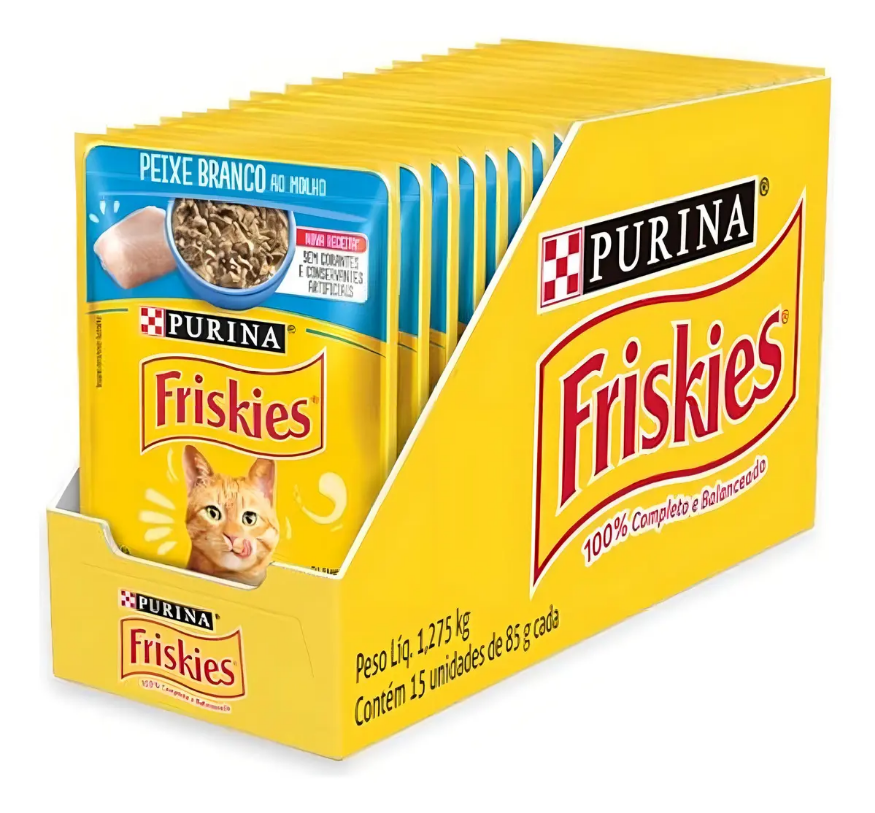 FRISKIES PEIXE BRANCO AO MOLHO 15un