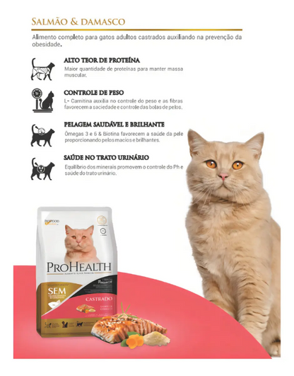 PROHEALTH CAT ADULTO CASTRADO SALMAO 5KG