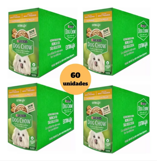 DOG CHOW ADLT MIN PEQ FRANGO 60un