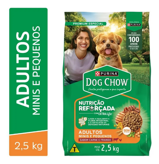 DOG CHOW ADULTO MINIPEQ CARNE2,5kg