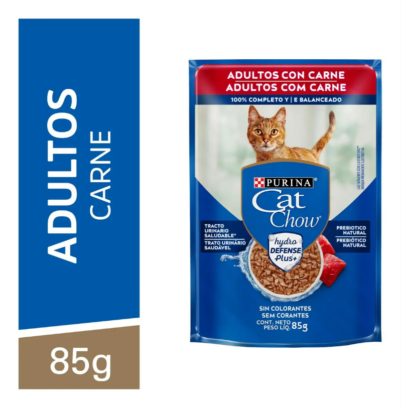 CAT CHOW ADULTOS CARNE AO MOLHO 30un