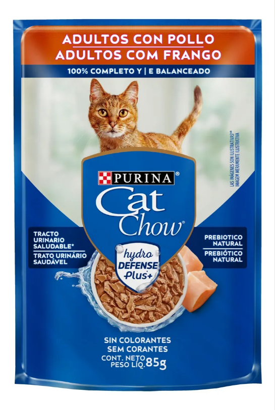 CAT CHOW ADULTOS FRANGO AO MOLHO 60un