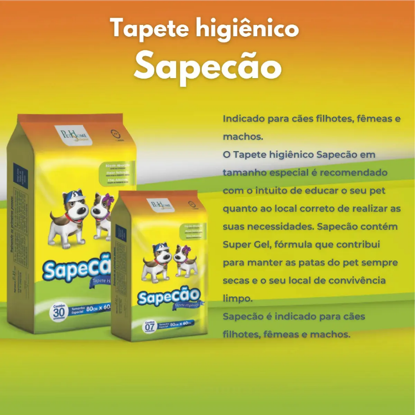 TAPETE HIG. CAES SAPECAO 80X60 30UN