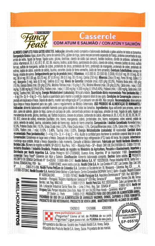 FANCY FEAST CASSEROLE ATUM SALMÃO 30un