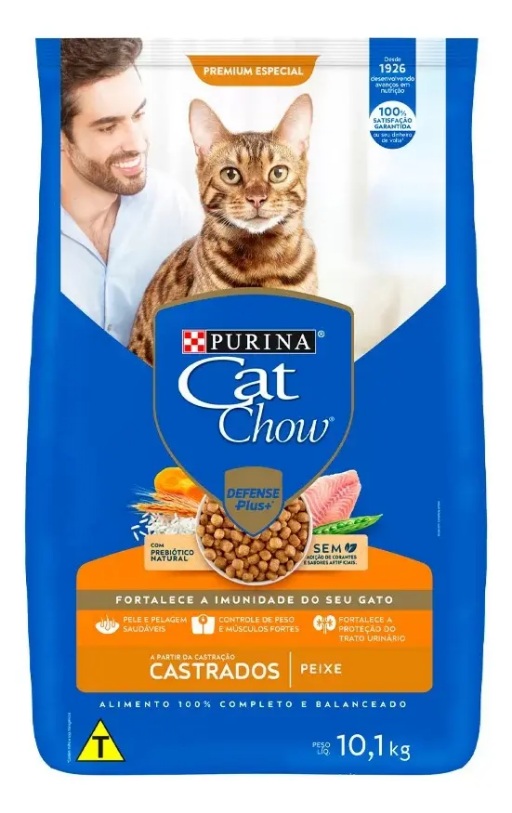 CAT CHOW CASTRADOS PEIXE 10,1KG
